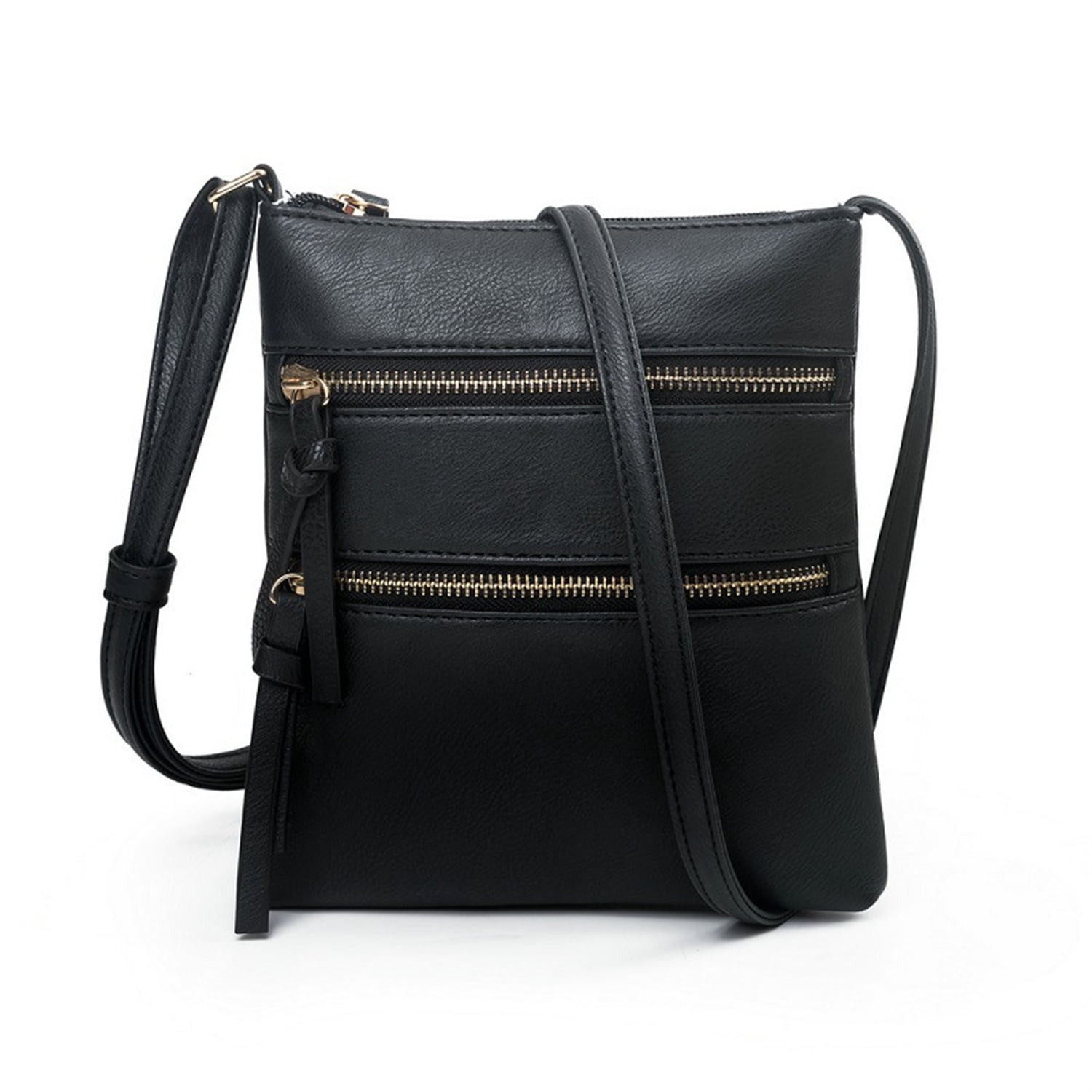 Crossbody Purses for Women Lightweight Small Travel Bag Shoulder Purses and  Handbags with Multi Zipper Pockets Gift - Black
