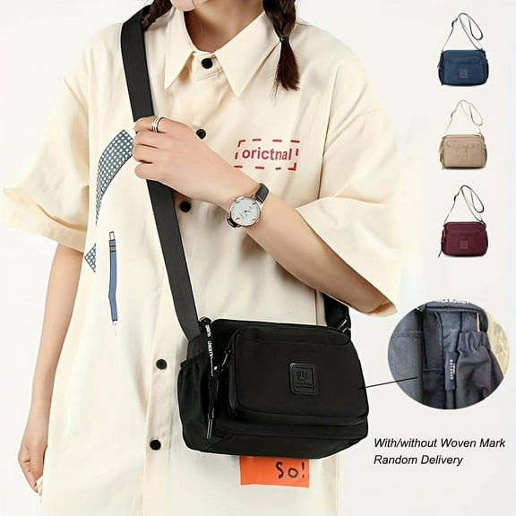 Crossbody Purses for Women Trendy,Nylon Small Crossbody Bags Lightweight Casual Shoulder Handbags with Wide Strap