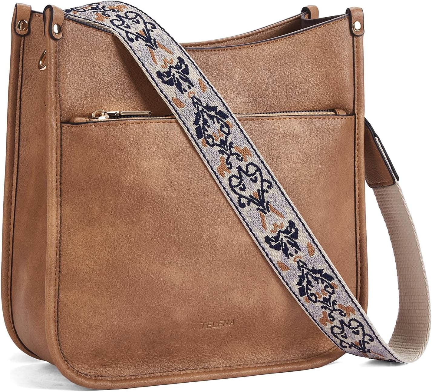Crossbody Purses for Women Trendy Vegan Leather Purses Bucket Hobo Bags Handbags with Adjustable Guitar Strap