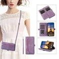 thumbnail image 1 of Crossbody For Samsung Galaxy A23 4G Wallet Case [Cards Theft Scan Protection] Card Holder Zipper PU Leather Flip Kickstand Cover Shoulder Strap & Short Wrist Strap Magnetic Phone Cover,Purple, 1 of 8