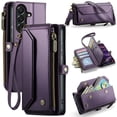 thumbnail image 1 of Crossbody for Samsung Galaxy A37 A57 Case Wallet【RFID Blocking】with 10-Card Holder Zipper Bills Slot, Soft PU Leather Magnetic Flip Wristlet Shoulder Strap Wallet Case for Women, 1 of 13