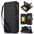 thumbnail image 1 of Crossbody for Samsung Galaxy Note 20 Case Wallet【RFID Blocking】with Card Slots Zipper Pocket, PU Leather Magnetic Flip Stand Wrist Strap Lanyard Wallet Case for Galaxy Note 20, Black, 1 of 11