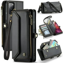 Crossbody for Samsung Galaxy S20 FE Case Wallet【RFID Blocking】with 10-Card Holder Zipper Bills Slot, Soft PU Leather Magnetic Shoulder Wrist Strap for Galaxy S20 FE Wallet Case Women