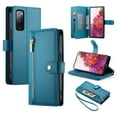 thumbnail image 1 of Crossbody for Samsung Galaxy S20 FE Phone Case Wallet with Card Slots Zipper Pocket, PU Leather Magnetic Lanyard Wrist Strap Purse Cover with Flip Stand for Galaxy S20 FE Women Girls, Blue, 1 of 9