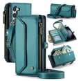 thumbnail image 1 of Crossbody for Samsung Galaxy S23 Case Wallet【RFID Blocking】with 10-Card Holder Zipper Bills Slot, Soft PU Leather Magnetic Shoulder Wrist Strap for Galaxy S23 Wallet Case Women, Green, 1 of 10