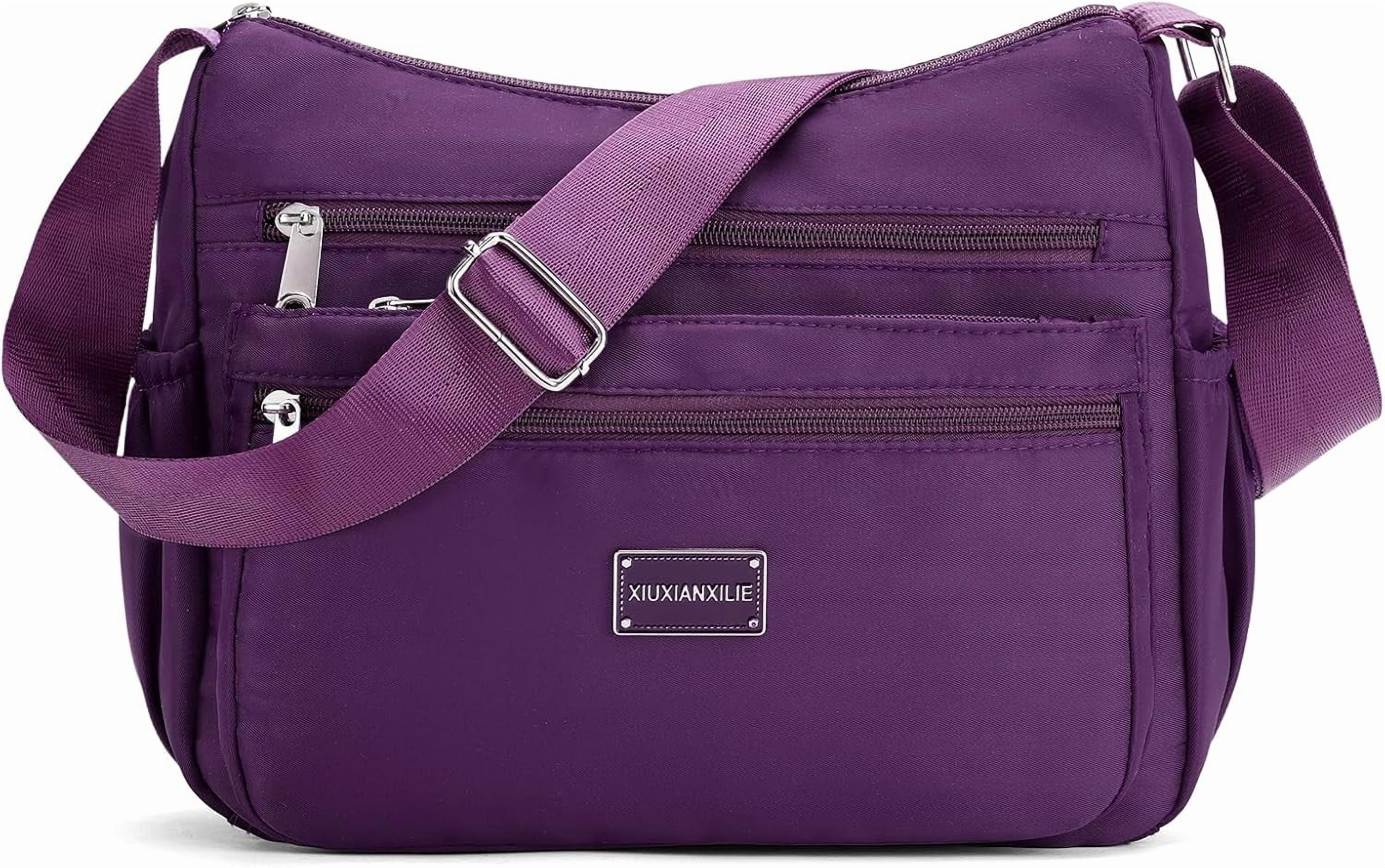 Crossbody Shoulder Bag for Women Handbag Purse, Large Nylon Tote with Adjustable Strap