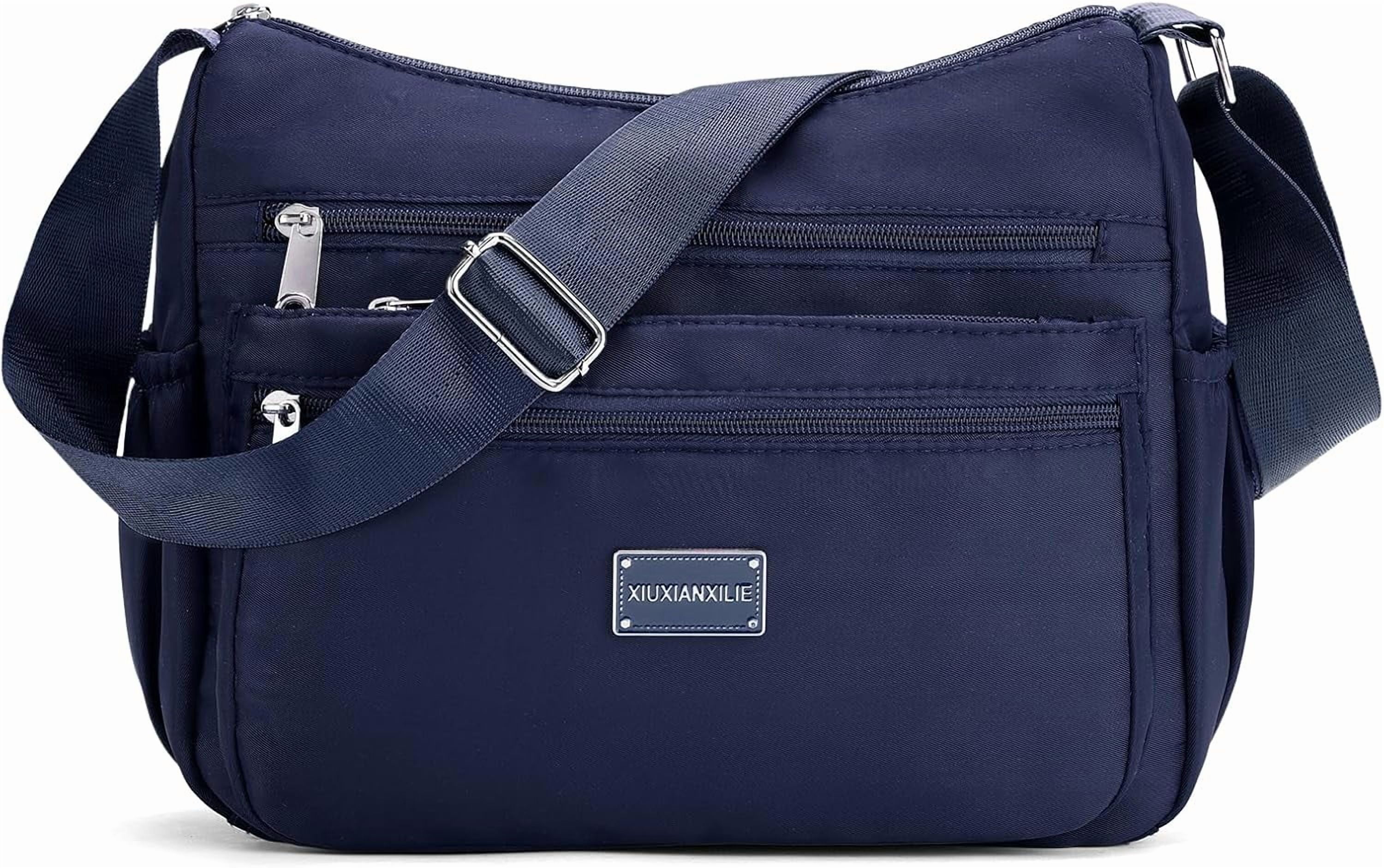 Crossbody Shoulder Bag for Women Handbag Purse, Large Nylon Tote with Adjustable Strap