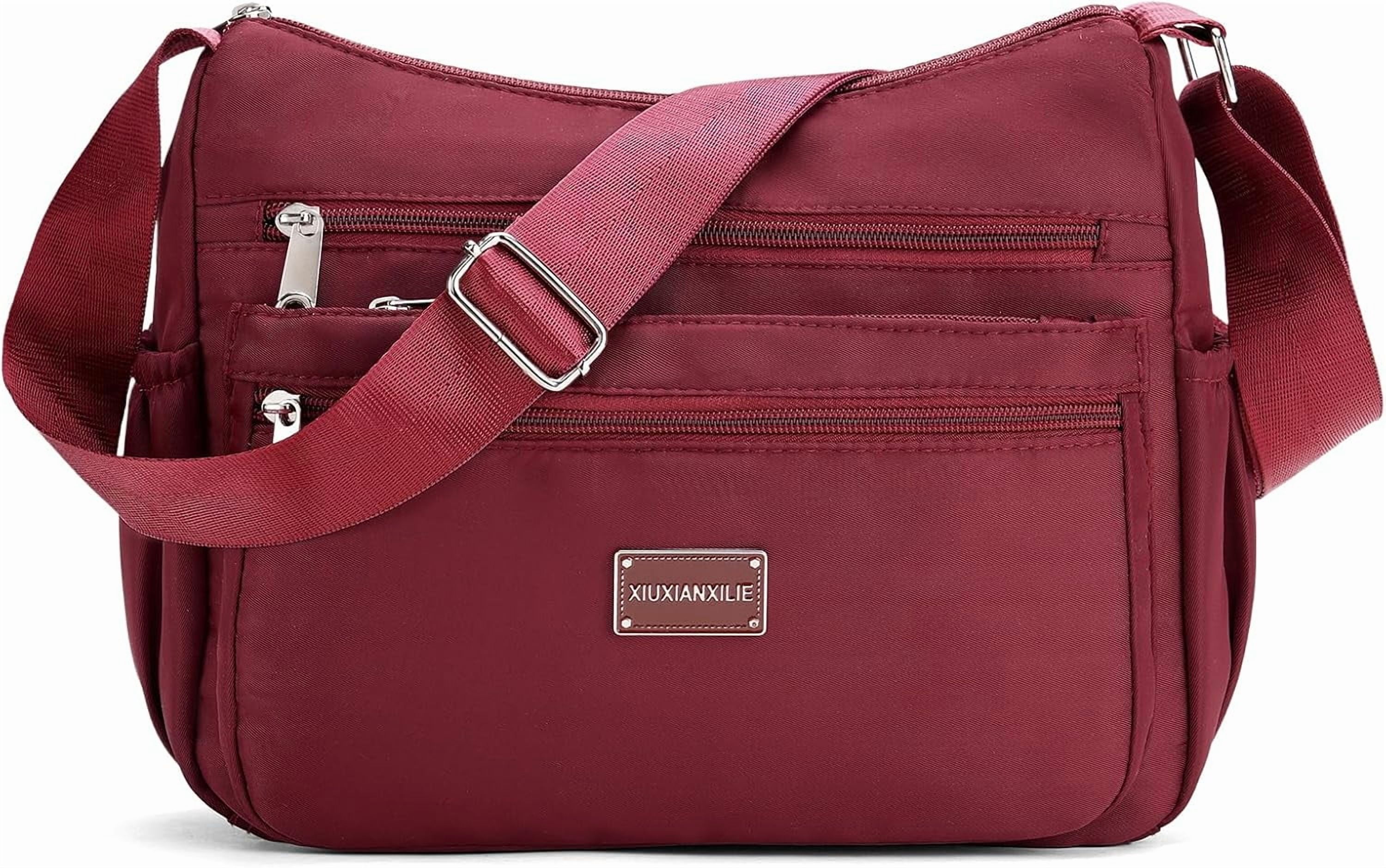 Crossbody Shoulder Bag for Women Handbag Purse, Large Nylon Tote with Adjustable Strap
