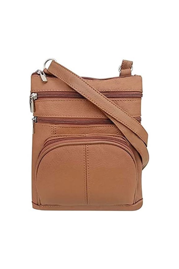 Crossbody Shoulder Bag for Women with Multi Zipper Pockets Travel Handbag