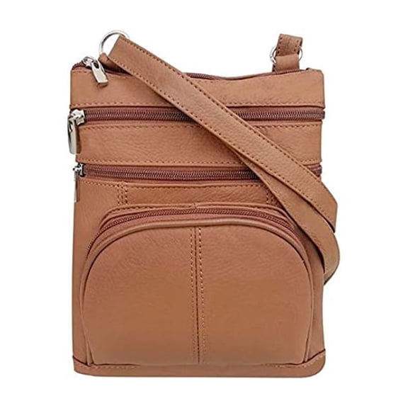 Crossbody Shoulder Bag for Women with Multi Zipper Pockets Travel Handbag