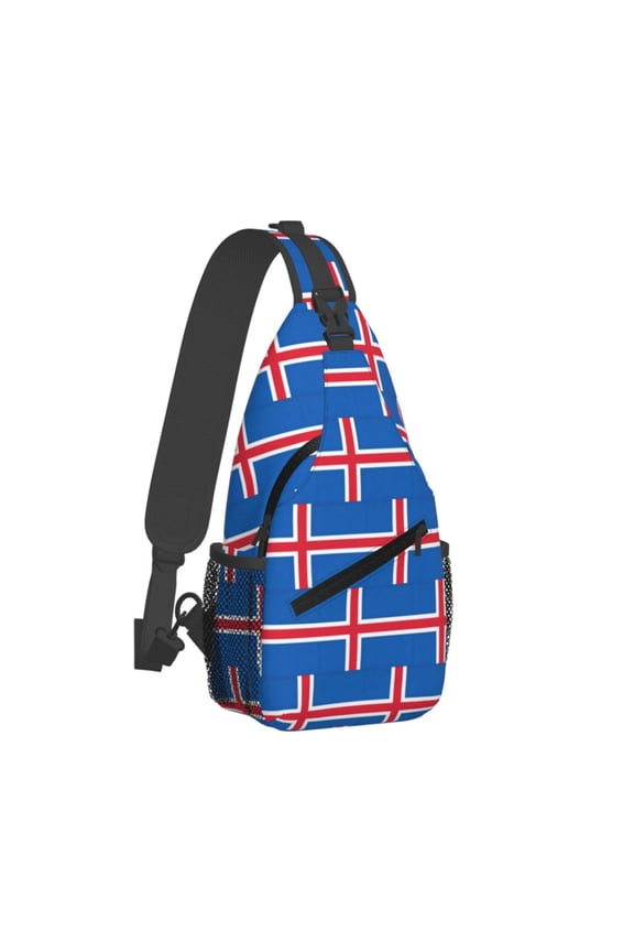 Crossbody Sling Backpack Iceland Flag Travel Sport Hiking Chest Bag Daypack