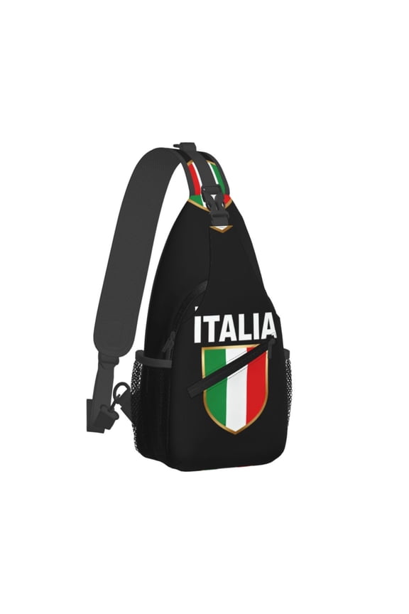 Crossbody Sling Backpack Italia Italian Flag Italy Travel Sport Hiking Chest Bag Daypack