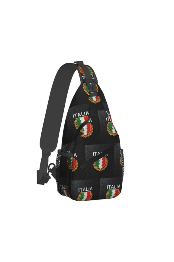 Crossbody Sling Backpack Italia Italian Italy Travel Sport Hiking Chest Bag Daypack