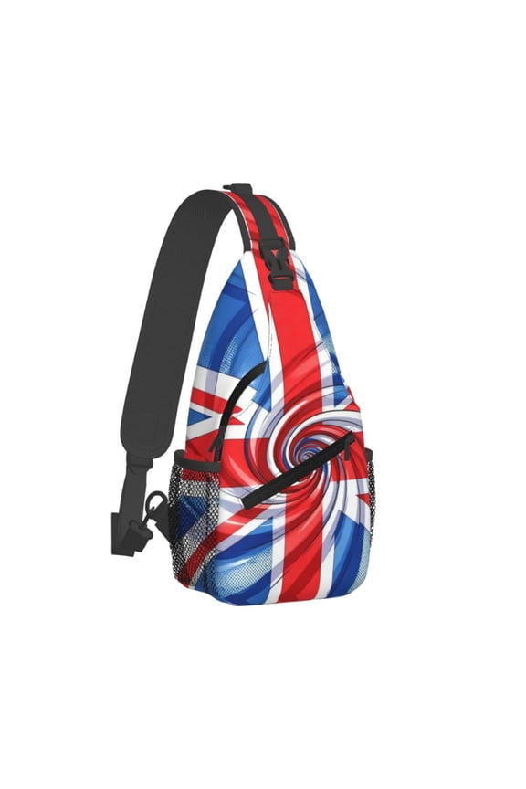 Crossbody Sling Backpack Retro Union-Jack Flag Travel Sport Hiking Chest Bag Daypack