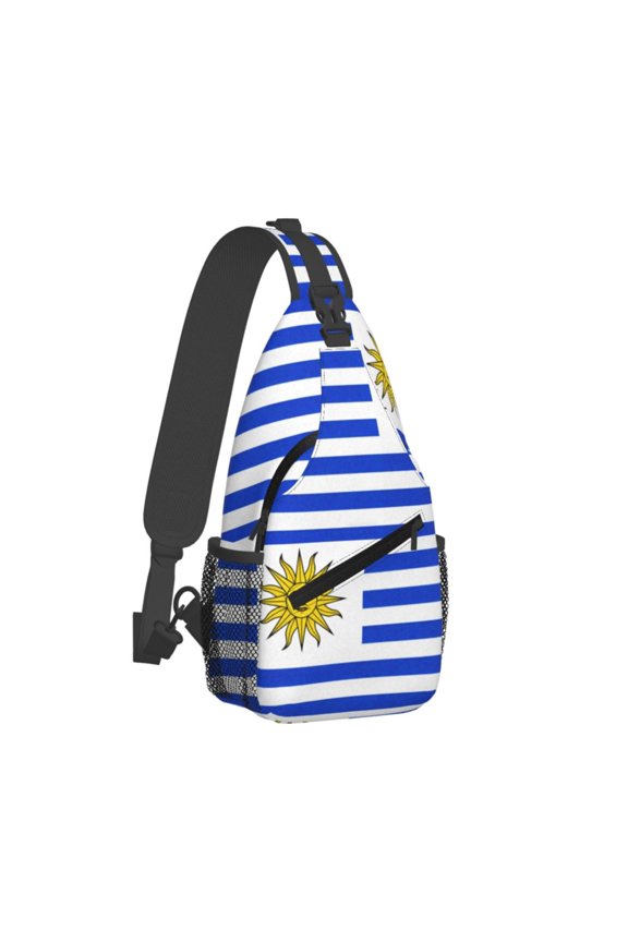 Crossbody Sling Backpack Uruguay Flag Travel Sport Hiking Chest Bag Daypack