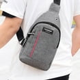 thumbnail image 1 of Crossbody Sling Backpack With Headphone Hole Oxford Chest Bag for Travel Hiking and Work, 1 of 8