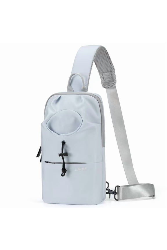 Crossbody Sling Backpack for Men Women Sling Bag Multipurpose Travel Hiking Cross Body Chest Bag (Gray)