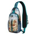 thumbnail image 1 of Crossbody Sling Backpack for Women Men Beach Starfish Scallop Shoulder Sling Crossbody Casual Chest Bag for Travel Sports Running Hiking, 1 of 6