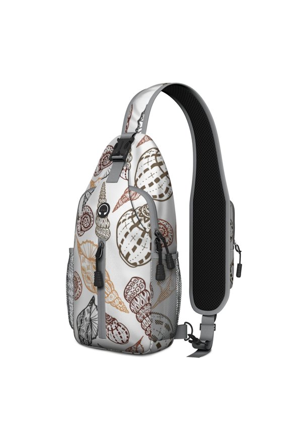 Crossbody Sling Backpack for Women Men Beautiful Snail Shoulder Sling Crossbody Casual Chest Bag for Travel Sports Running Hiking