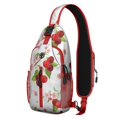thumbnail image 1 of Crossbody Sling Backpack for Women Men Cute Cherry Pattern Shoulder Sling Crossbody Casual Chest Bag for Travel Sports Running Hiking, 1 of 6