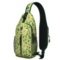 thumbnail image 1 of Crossbody Sling Backpack for Women Men Fruit Avocado Leaves Pattern Shoulder Sling Crossbody Casual Chest Bag for Travel Sports Running Hiking, 1 of 5