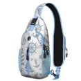 thumbnail image 1 of Crossbody Sling Backpack for Women Men Nautical Shoulder Sling Crossbody Casual Chest Bag for Travel Sports Running Hiking, 1 of 6