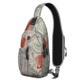 thumbnail image 1 of Crossbody Sling Backpack for Women Men Sea Shells Retro Seamless Pattern Shoulder Sling Crossbody Casual Chest Bag for Travel Sports Running Hiking, 1 of 6
