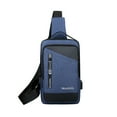 thumbnail image 1 of Crossbody Sling Backpacks Sling Bag for Men Women, Shoulder Backpack Chest Bags with USB Charger Port Blue, 1 of 6