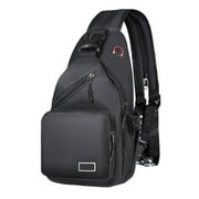 Crossbody Sling Bag Backpack for Men & Women, Convertible Shoulder Bag Waterproof Chest Bag For Daypack Travel Hiking Black Clearance!