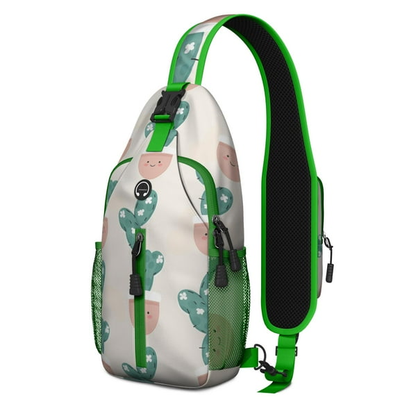 Crossbody Sling Bag Hiking Casual Sport Daypack Cactus Crossbody Bag for Travel Backpack Purse for Women Men