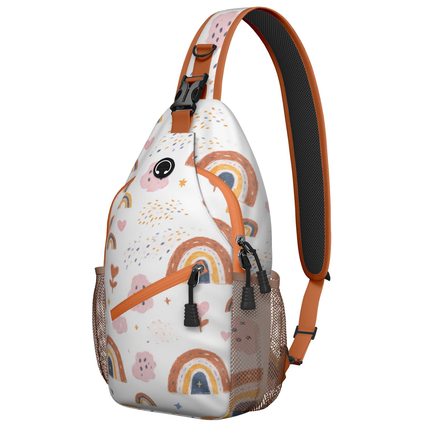 Crossbody Sling Bag Hiking Casual Sport Daypack Rainbow Cartoon () Crossbody Bag for Travel Hiking Bag for Women Men