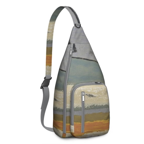 Crossbody Sling Bag for Men with Adjustable Shoulder Strap Shoulder Backpack Shoulder Backpack Travel Hiking Casual Daypack Abstract Geometry Colorful