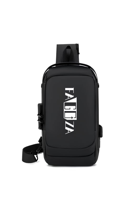 Crossbody Sling Bag for Men and Women – Anti-Theft Waterproof Shoulder Bag with USB Charging Port, Multi-Compartment Travel Daypack for Work, Hiking, and Daily Use, Black