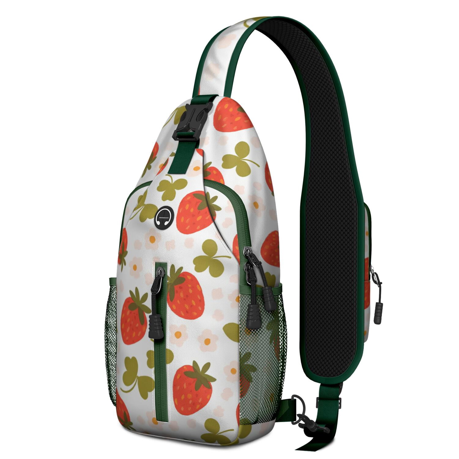 Crossbody Sling Bag Strawberry Travel Sling Bag Casual Bag for Men Women