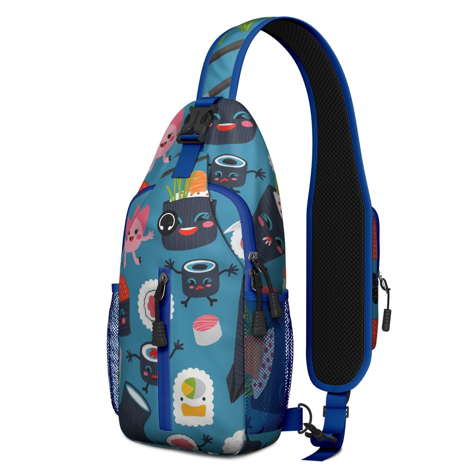 Crossbody Sling Bag Sushi Hiking Sling Backpack Casual Bag for Men Women