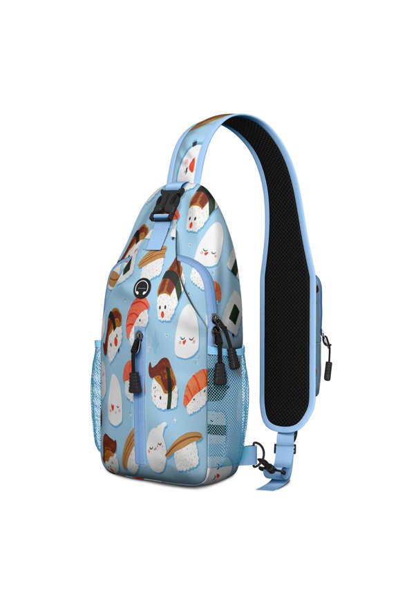 Crossbody Sling Bag Sushi Hiking Sling Backpack Shoulder Backpack Travel Chest Pack for Men Women