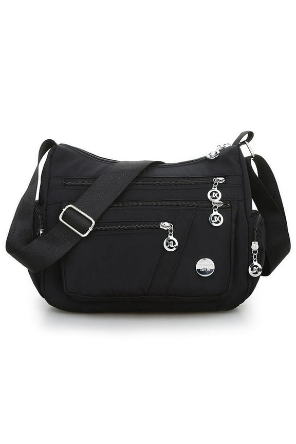 Crossbody Sling Bag, Waterproof Nylon Shoulder Bag, Multi-Pocket Organizer for Men & Women, Travel & Everyday Use, Lightweight & Durable, Hands-Free Convenience