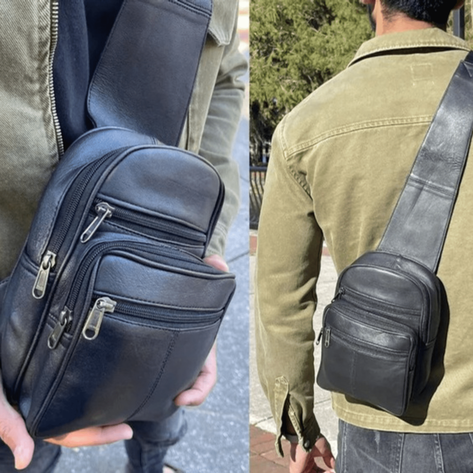 Crossbody Sling Bag for Men Women, Sling Backpack Shoulder Bag, Chest Daypack
