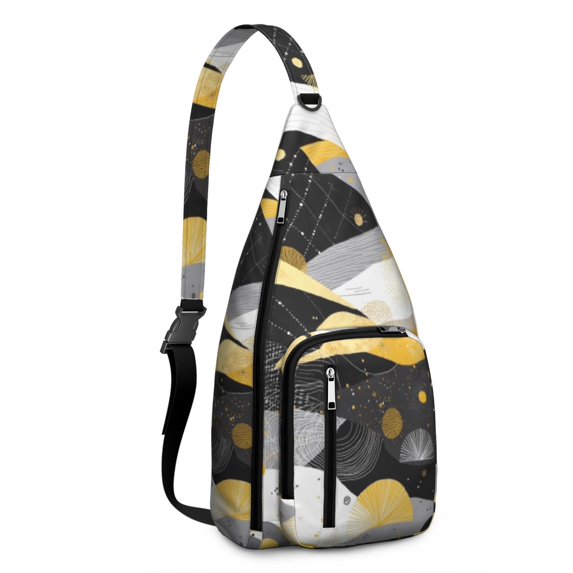 Crossbody Sling Bag for Men with Adjustable Shoulder Strap Shoulder Backpack Chest Bag Crossbody Bag for Travel Abstract Modern Oil Painting
