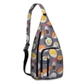 thumbnail image 1 of Crossbody Sling Bag for Men with Adjustable Shoulder Strap Shoulder Backpack Chest Bag Crossbody Bag for Travel Sushi, 1 of 4