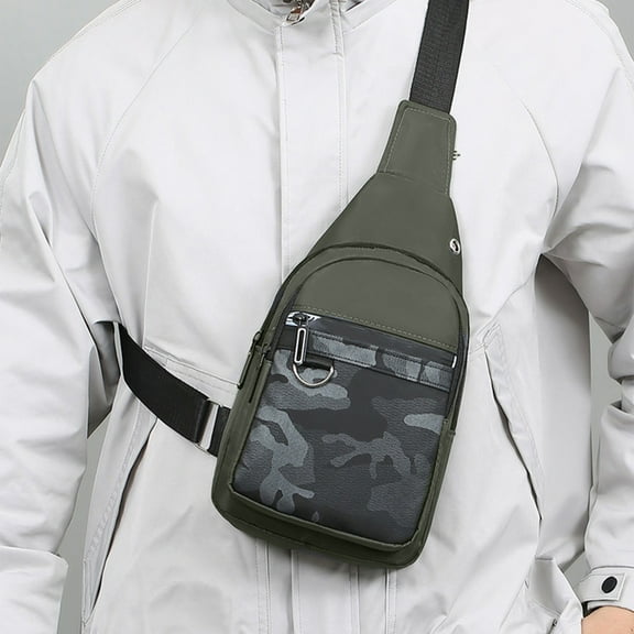 Crossbody Sling Bag for Men with Adjustable Shoulder Strap Shoulder Backpack Chest Bag Travel Hiking Daypacks Summer Clearance Fmlxio