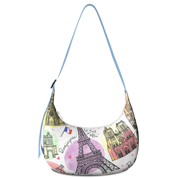 Crossbody Sling Bag for Women Men Trendy,Casual Lightweight Crossbody with Adjustable Strap Paris