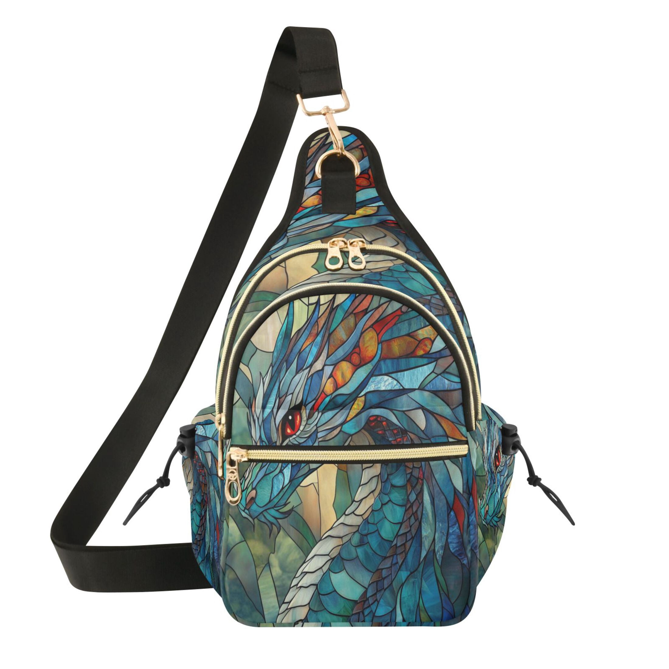 Dragon Casual Daypack Sling Crossbody Bag Adjustable Shoulder Strap Shoulder Dragon main image 2