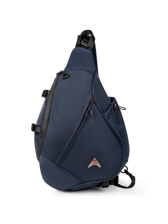 Large Crossbody Sling Bag for Men Waterproof Shoulder Bag One Strap Sling Backpack for Travel,Work,Hiking,Cycling,Daily,602-Navy
