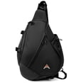 thumbnail image 1 of Large Crossbody Sling Bag for Men Waterproof Shoulder Bag One Strap Sling Backpack for Travel,Work,Hiking,Cycling,Daily,602-Black, 1 of 7