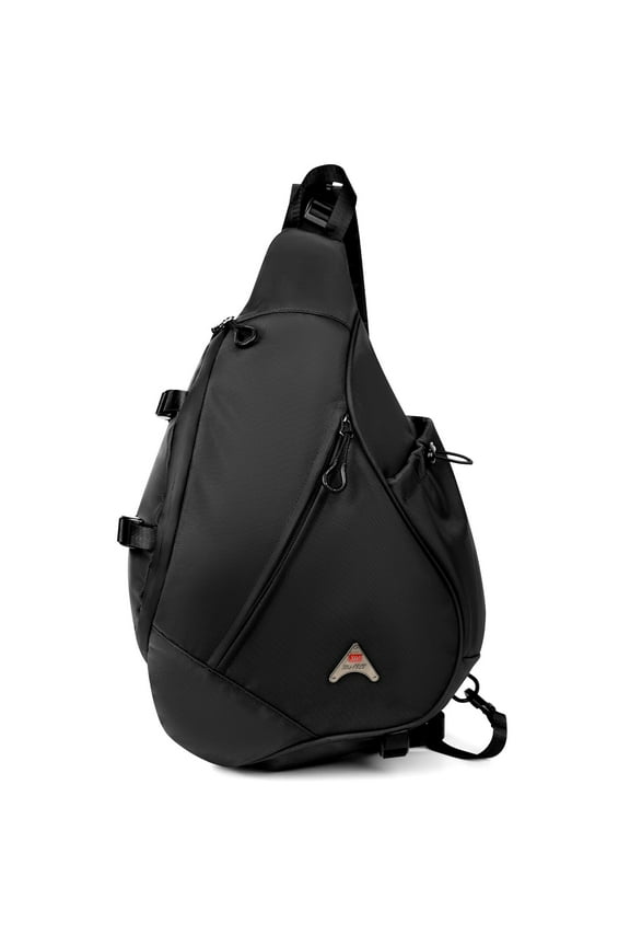 Large Crossbody Sling Bag for Men Waterproof Shoulder Bag One Strap Sling Backpack for Travel,Work,Hiking,Cycling,Daily,602-Black