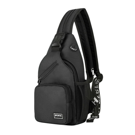 Crossbody Sling Bags for Women Men Anti Theft Casual Travel Hiking Chest Shoulder Backpack Daypacks Black