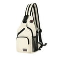 thumbnail image 1 of Crossbody Sling Bags for Women Men Anti Theft Casual Travel Hiking Chest Shoulder Backpack Daypacks White, 1 of 6