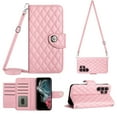 thumbnail image 1 of Crossbody Strap Case for Samsung S22 Ultra Wallet case Women Girls 【RFID Blocking】for Samsung Galaxy S22 Ultra, Crossbody Phone case Magnetic Closure Flip Cover Credit Card Holder Kickstand, Pink, 1 of 8