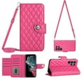 thumbnail image 1 of Crossbody Strap Case for Samsung S22 Ultra Wallet case Women Girls 【RFID Blocking】for Samsung Galaxy S22 Ultra, Crossbody Phone case Magnetic Closure Flip Cover Credit Card Holder Kickstand, Rose, 1 of 8